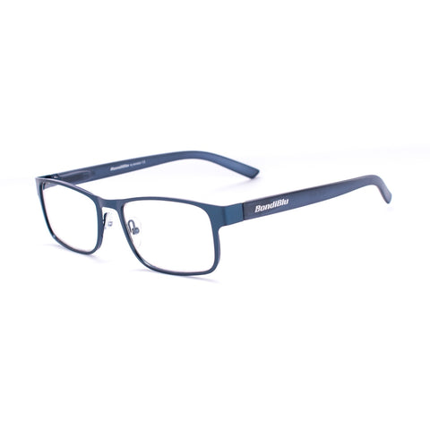 NAVY METAL WITH RUBBER TEMPLES READER