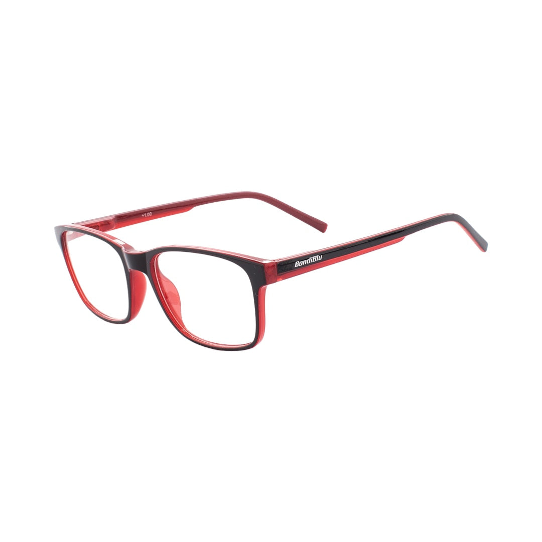 SHINY BLACK AND RED READER