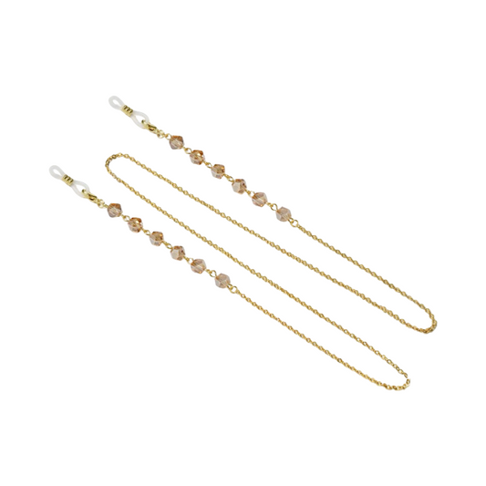 AMBER CRYSTAL STONE GLASSES CHAIN
