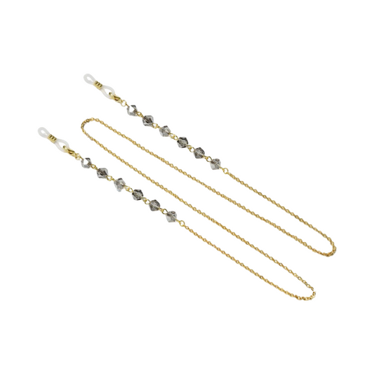 GREY CRYSTAL STONE GLASSES CHAIN