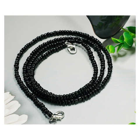 RICE BEADS CHAIN - BLACK