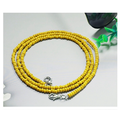 RICE BEADS CHAIN - YELLOW