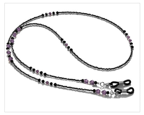 BEADED GLASSES CORD - PURPLE