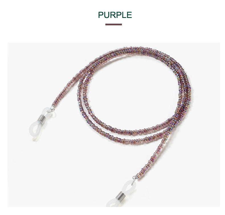 BEADS GLASSES RETAINER - PURPLE