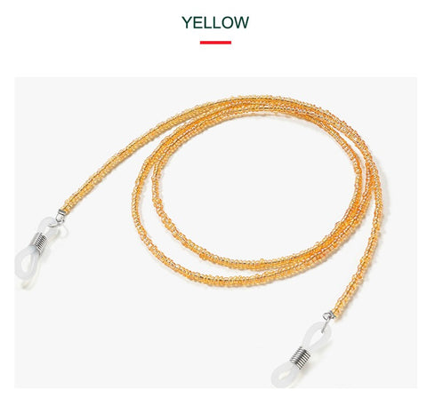 BEADS GLASSES RETAINER - YELLOW