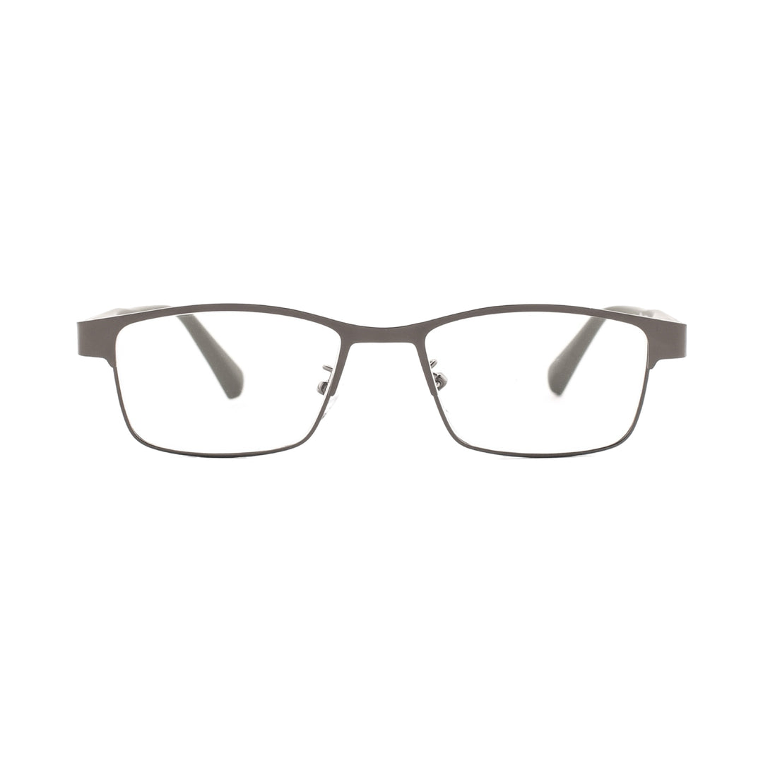 GUN-METAL METAL FRAME WITH GREEN TEMPLES – BondiBlu