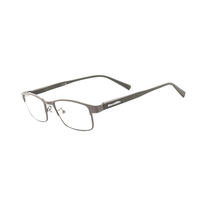 GUN-METAL METAL FRAME WITH GREEN TEMPLES