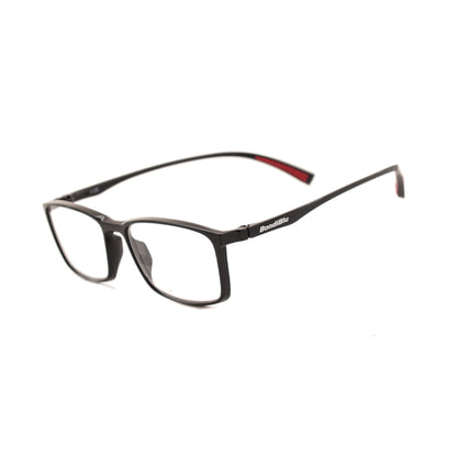 MATT BLACK READER WITH RED RUBBER READER
