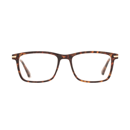 SHINY TORTOISE READER WITH GOLD METAL DETAIL
