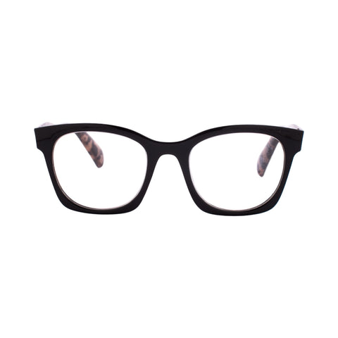 SHINY BLACK AND DEMI BEIGE READER