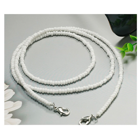 RICE BEADS CHAIN - WHITE