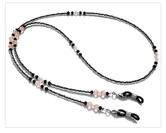 BEADED GLASSES CORD - PINK